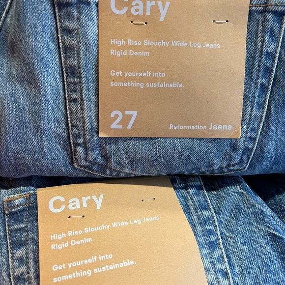 Reformation Cary High Rise Slouchy Wide Leg Jeans Size-23 NWT - Picture 8 of 12